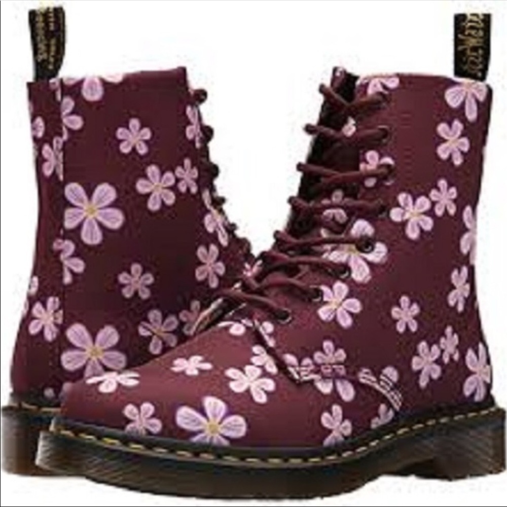 Dr. Martens | Page 8 Eye Meadow Cherry Boots Sz 5 - Picture 2 of 13